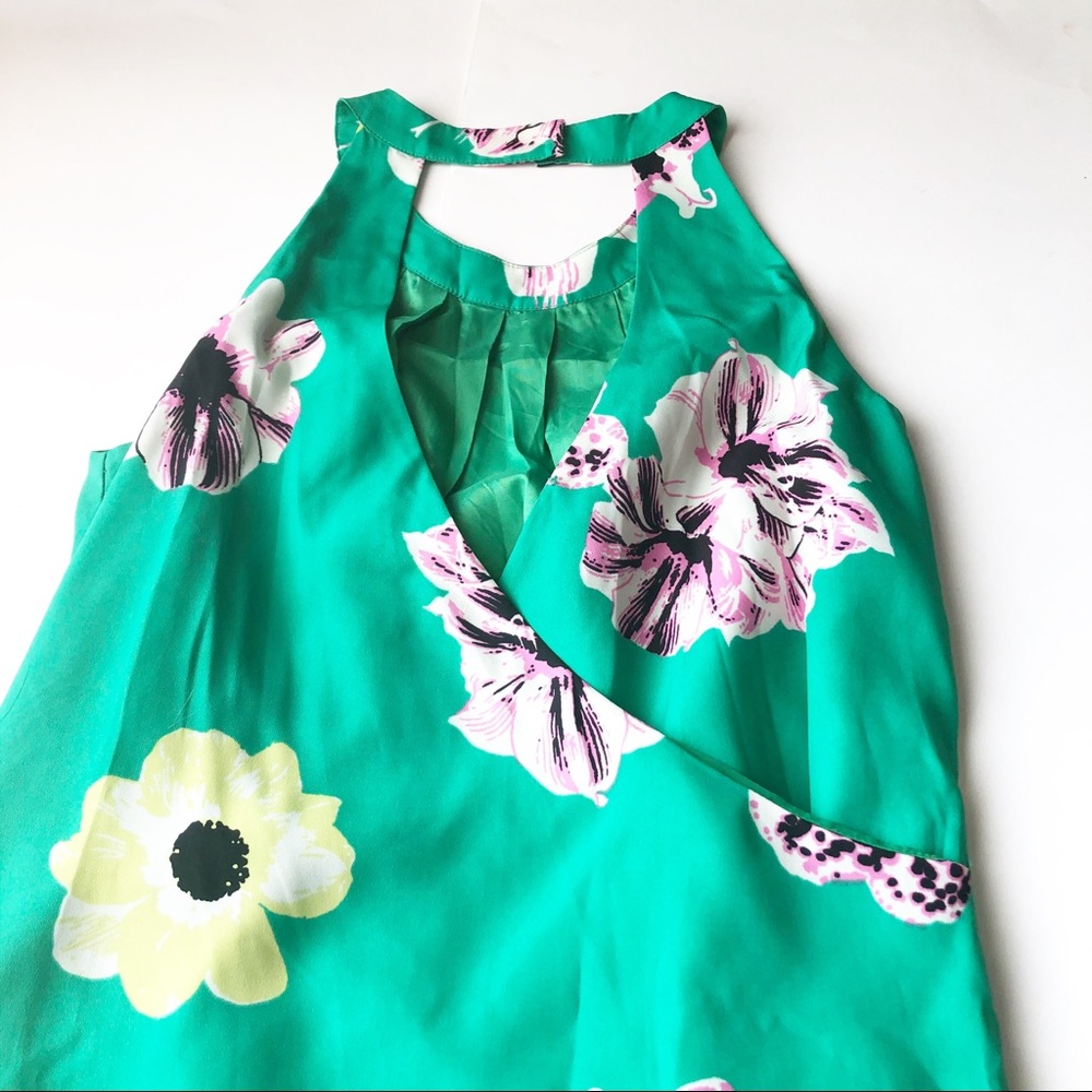 J Crew dress green floral size 0 - Picture 5 of 7